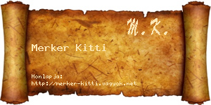 Merker Kitti névjegykártya